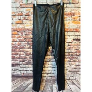 Commando faux leather leggings perfect control black pants women's size medium